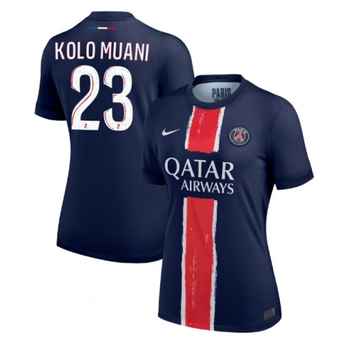 Fotballdrakt Dame Paris Saint-Germain Randal Kolo Muani #23 Hjemmedrakt 2024-25 Kortermet